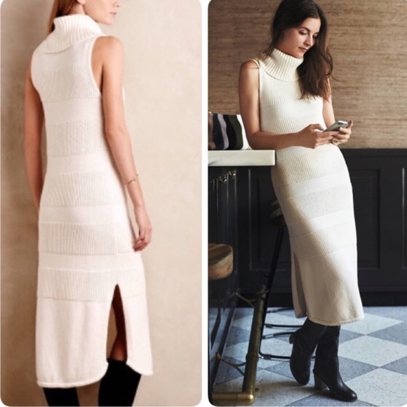 Anthropologie Moth Gray Cowl Sweater Dress - Picture 4 of 8